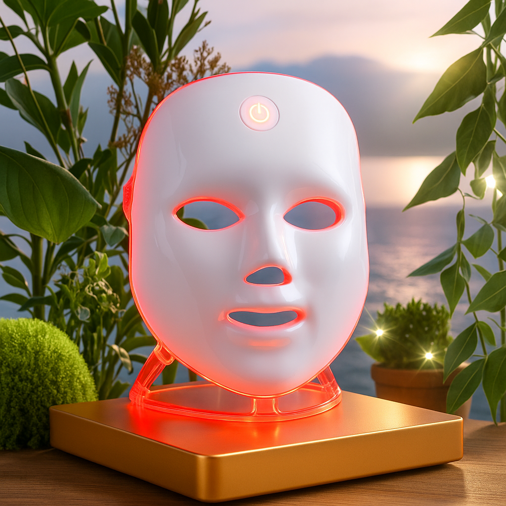 LED Mask for Acne & Wrinkles – Blue and Red Light Therapy Device for Clear, Youthful, Glowing Skin
